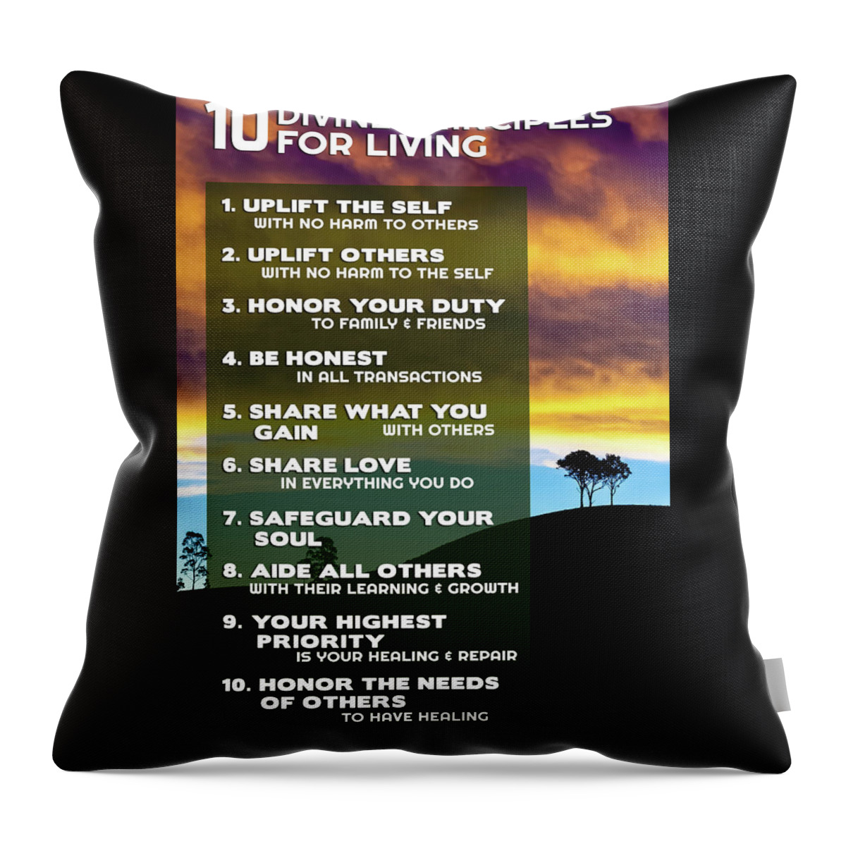 10 Divine Principles From God Throw Pillow featuring the photograph 10 Divine Principles_16 by Az Jackson