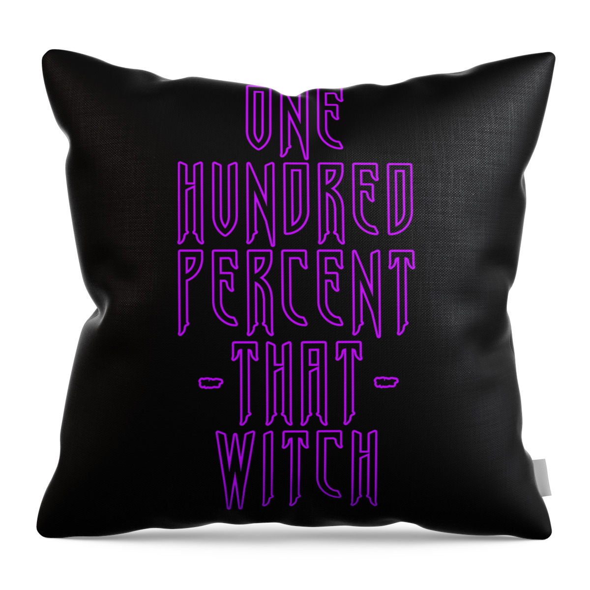 Halloween Throw Pillow featuring the digital art 100 That Witch by Flippin Sweet Gear