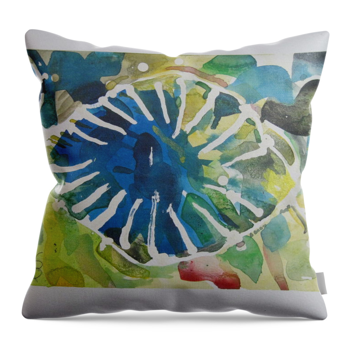  Throw Pillow featuring the drawing 102-1217 by AJ Brown