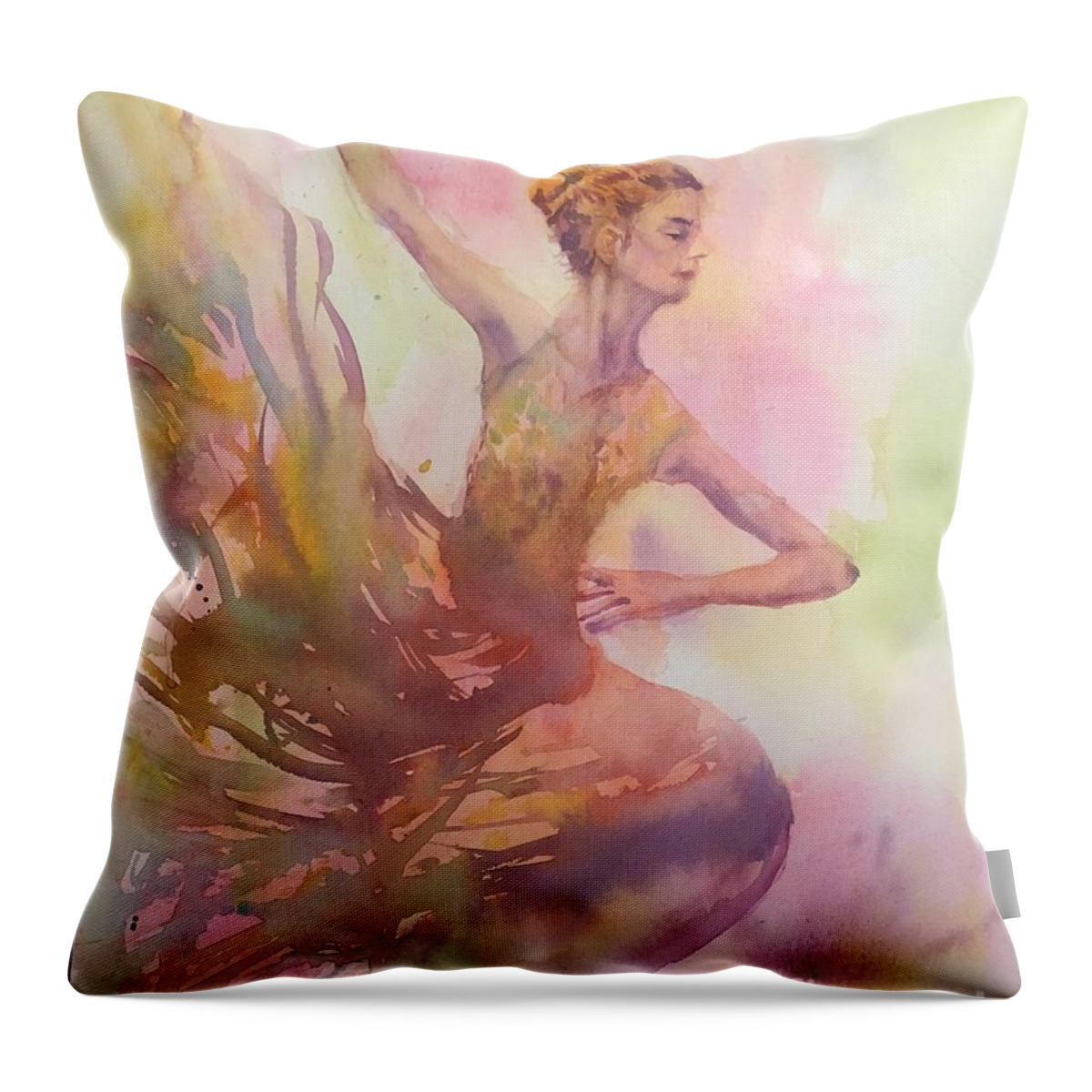 1052021 Throw Pillow featuring the painting 1052021 by Han in Huang wong