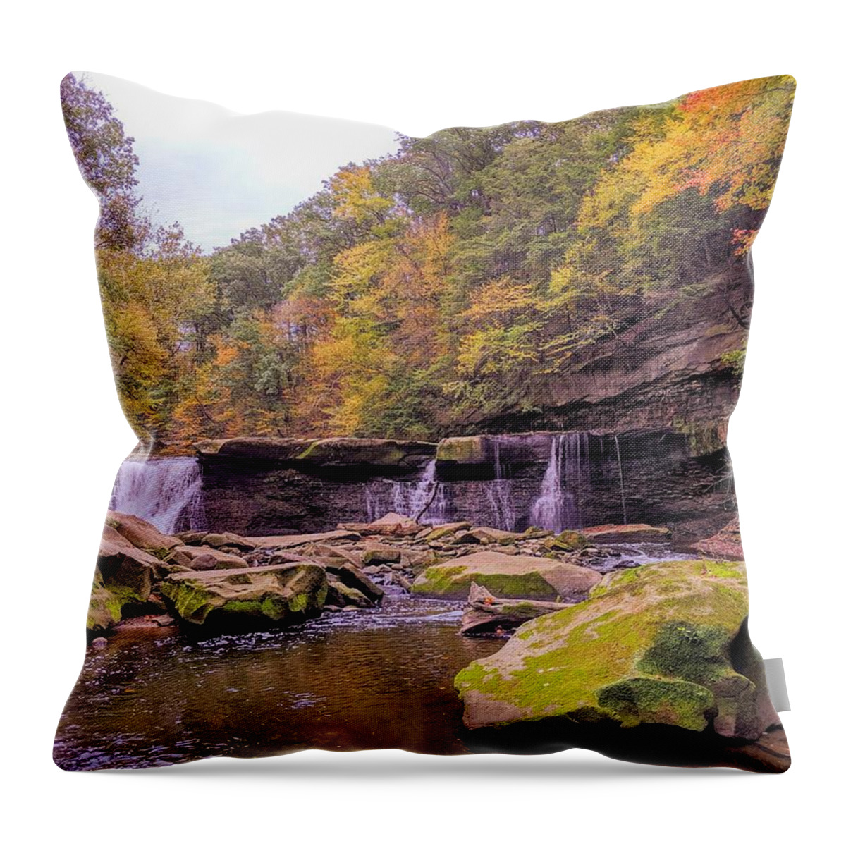  Throw Pillow featuring the photograph Great Falls #11 by Brad Nellis