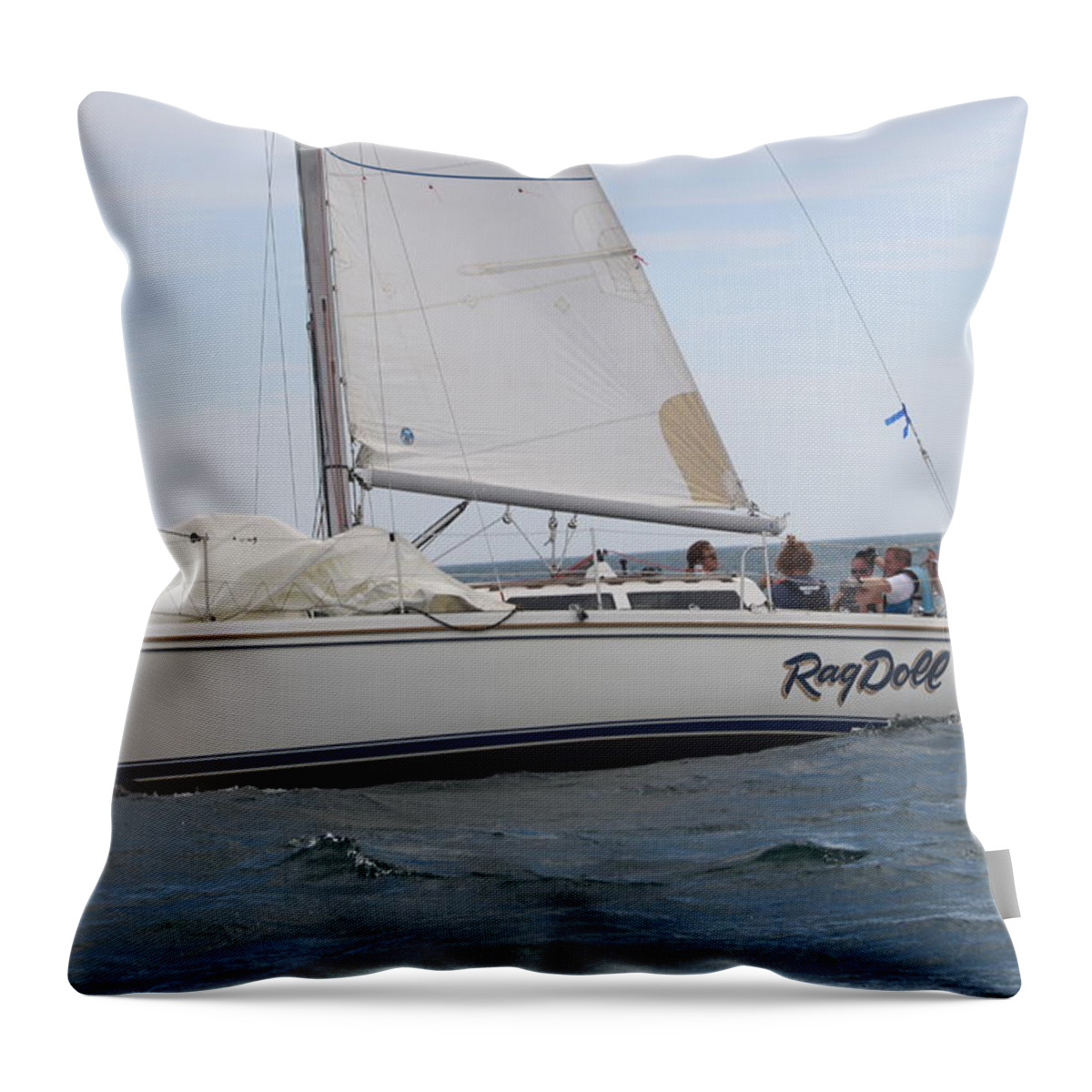  Throw Pillow featuring the photograph The race #110 by Jean Wolfrum