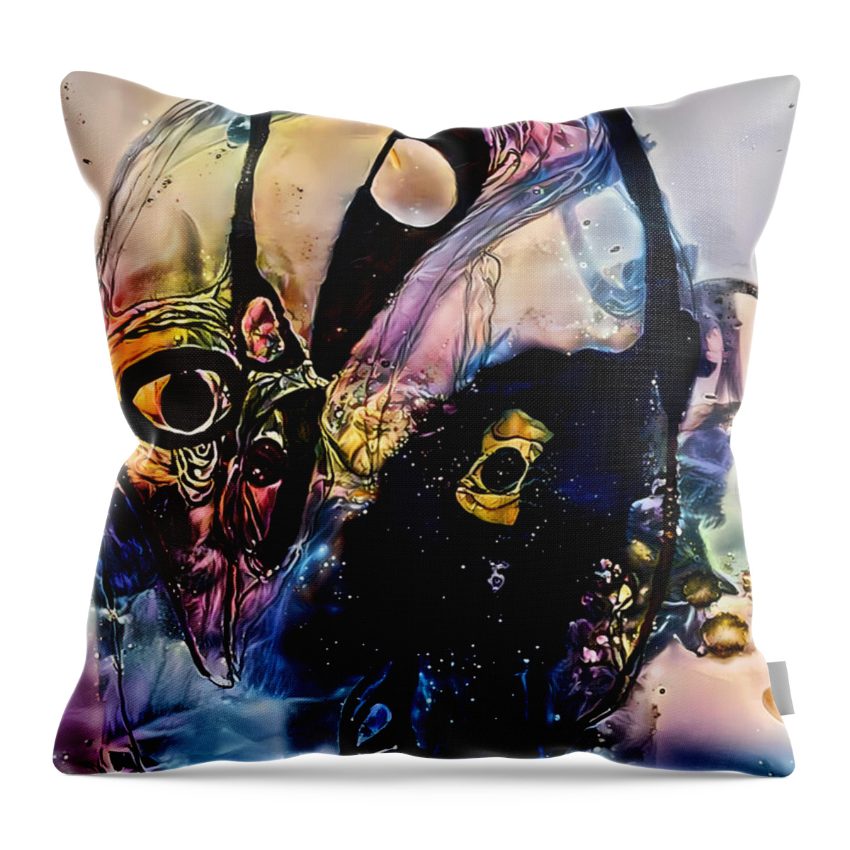 Contemporary Art Throw Pillow featuring the digital art 116 by Jeremiah Ray