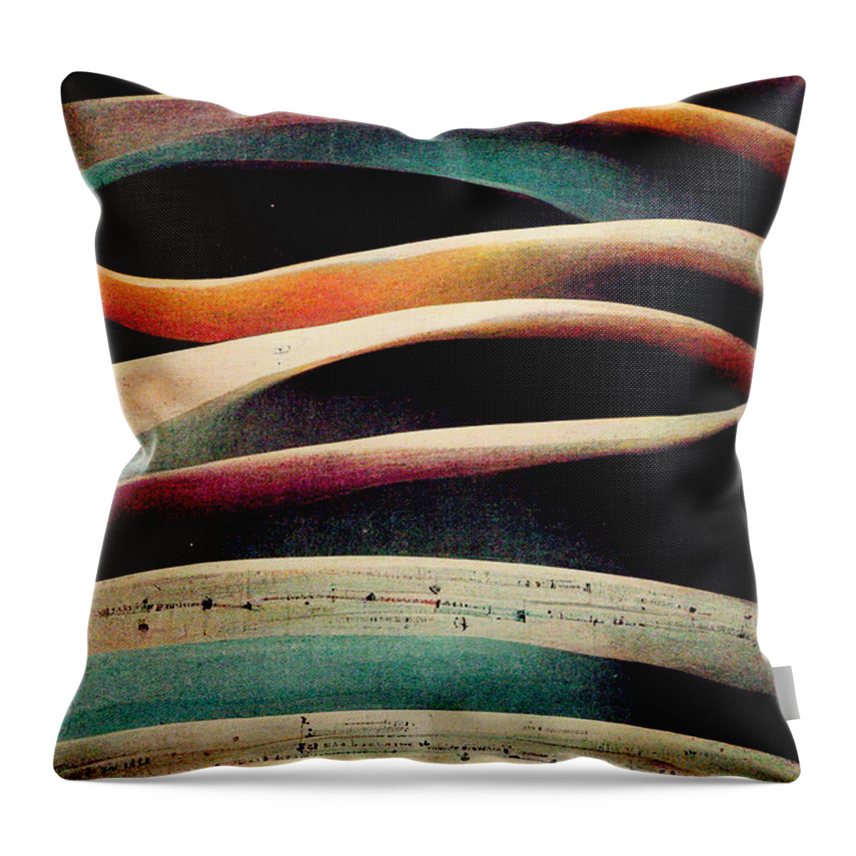 Music Throw Pillow featuring the digital art Music everywhere #13 by Sabantha