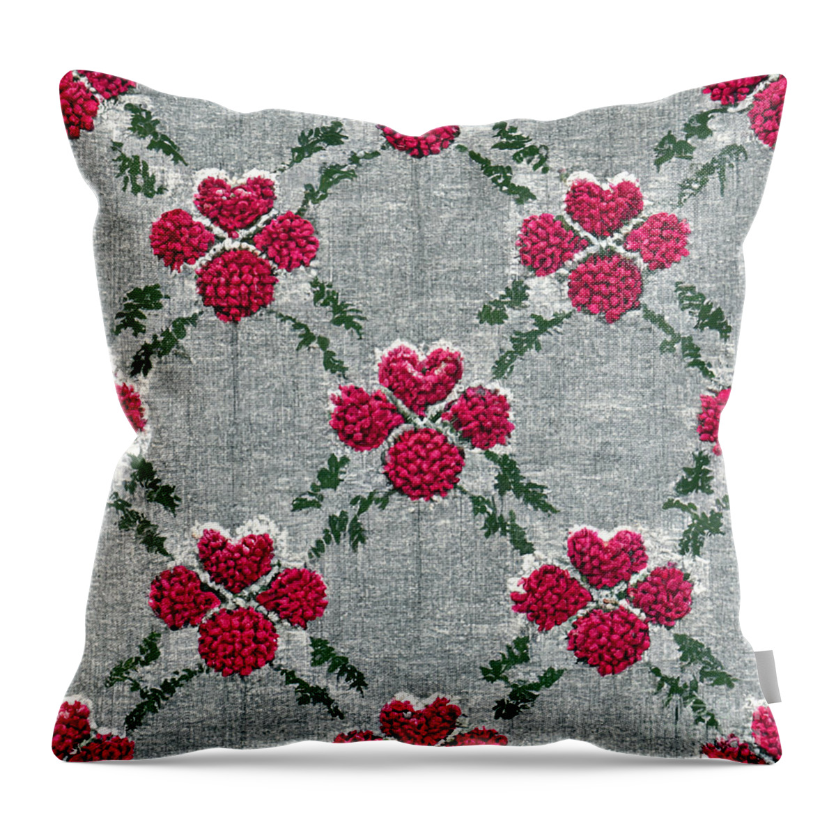 Series Throw Pillow featuring the digital art Seamless Christmas pattern #13 by Sabantha