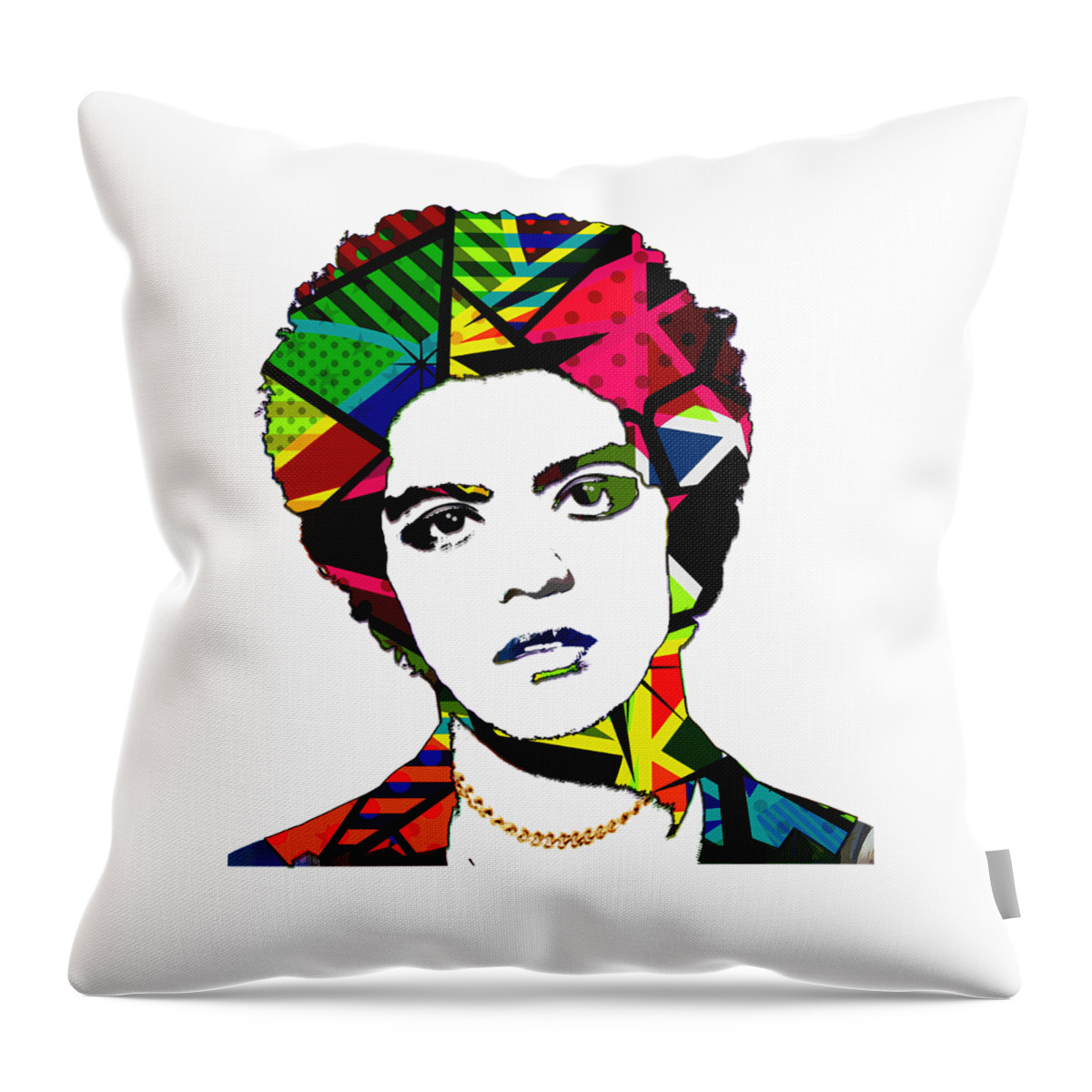Bruno Mars Throw Pillow featuring the mixed media Bruno Mars #14 by Marvin Blaine