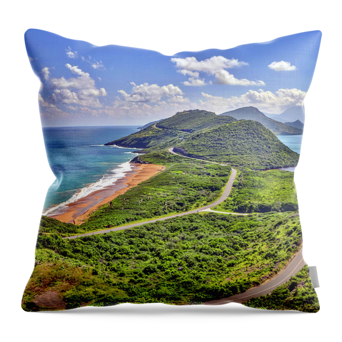 St. Kitts Throw Pillow featuring the photograph St. Kitts #14 by Paul James Bannerman
