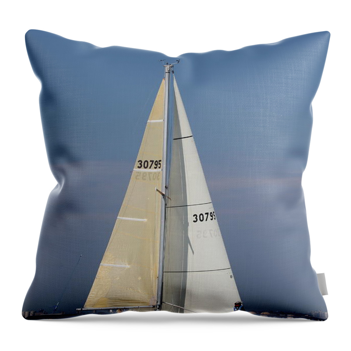  Throw Pillow featuring the photograph The race #140 by Jean Wolfrum