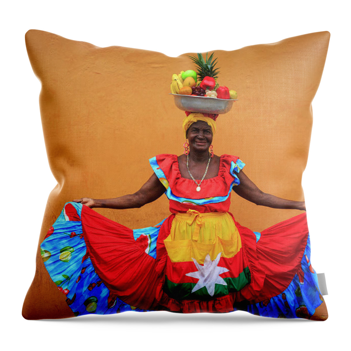 Cartagena Throw Pillow featuring the photograph Cartagena Bolivar Colombia #15 by Tristan Quevilly