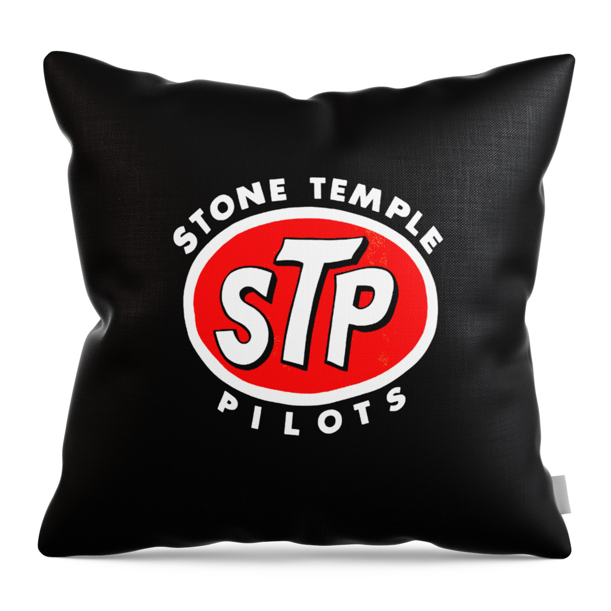 Stone Temple Pilots Is An American Rock Band Amazing07 From San Diego Throw Pillow featuring the digital art Rock Band Logo #15 by Rohmat lailul Wahid