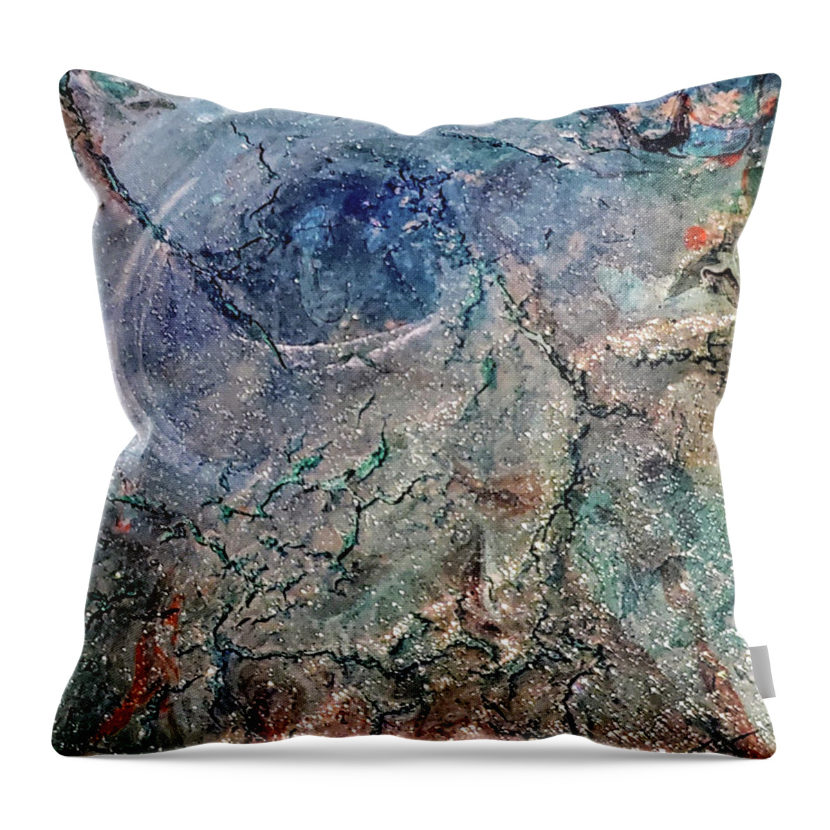  Throw Pillow featuring the painting Untitled #15 by Karen Lillard