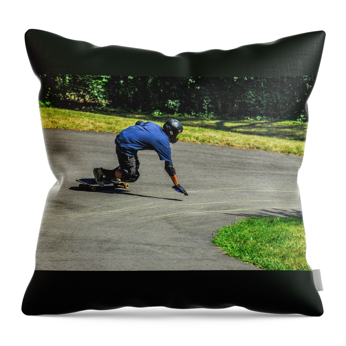 Skater Throw Pillow featuring the photograph 150 by Ee Photography