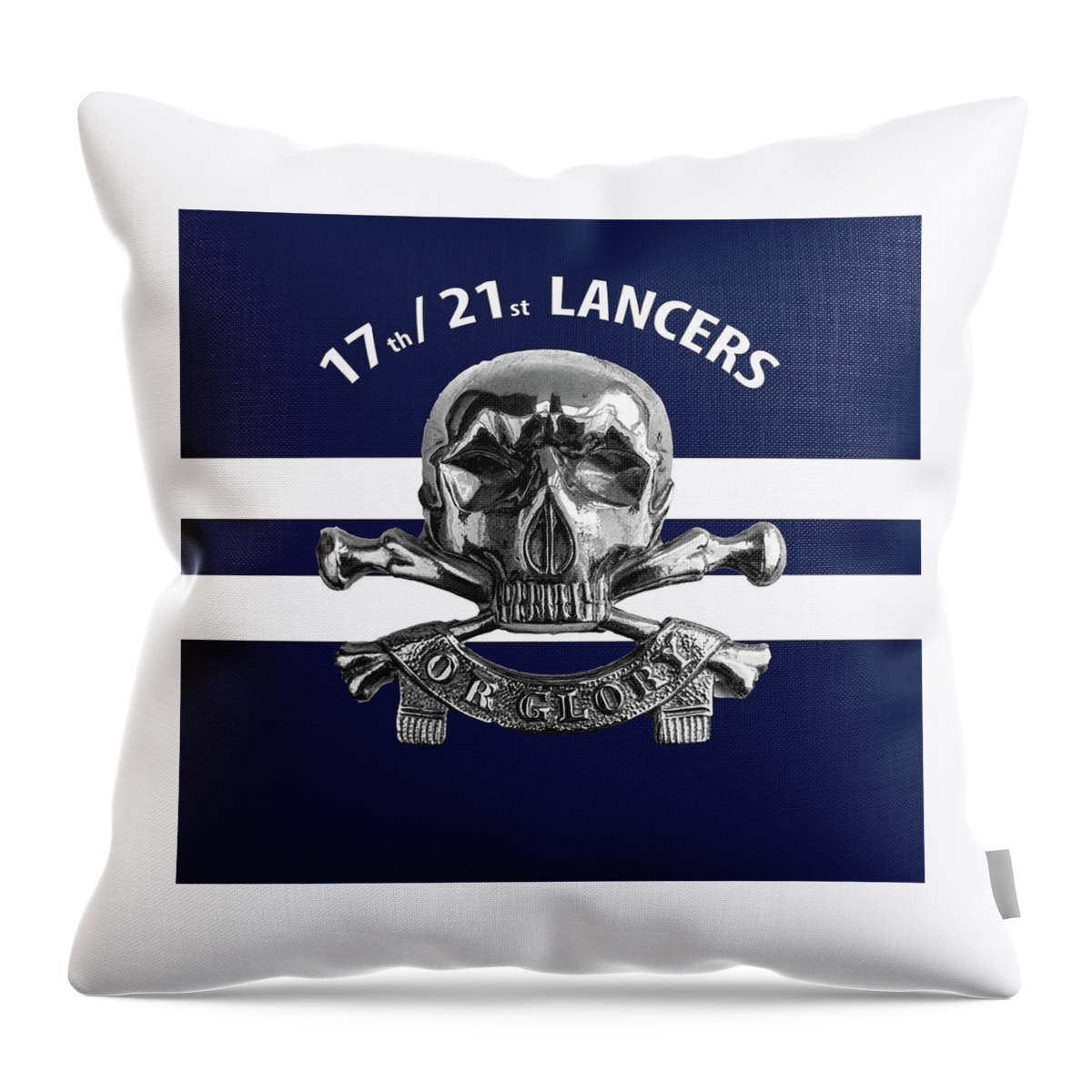 17/21 Lancers Throw Pillow featuring the digital art 17th/21st LANCERS by Roy Pedersen