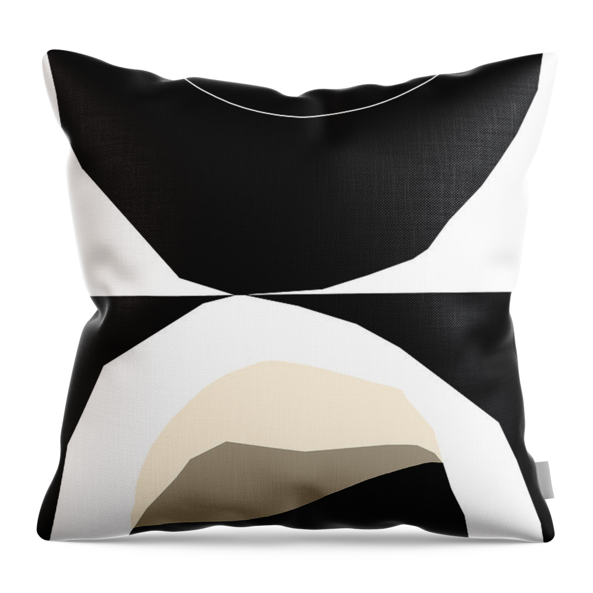 Black Throw Pillow featuring the digital art 0002-Fulfilled by Anke Classen