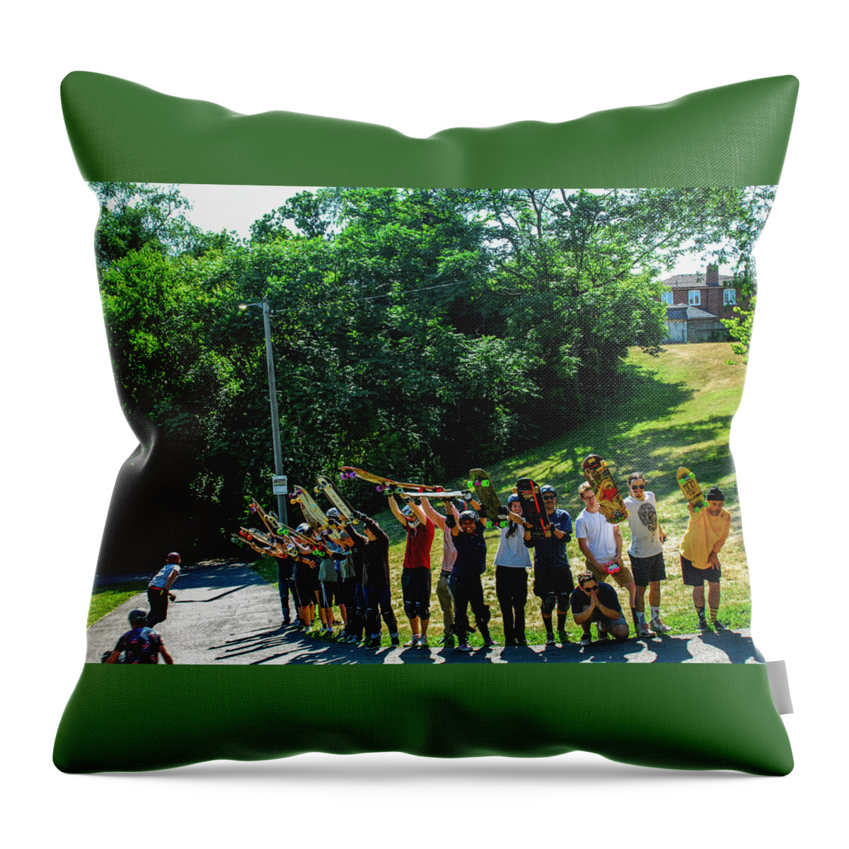 Skater Throw Pillow featuring the photograph 171 by Ee Photography