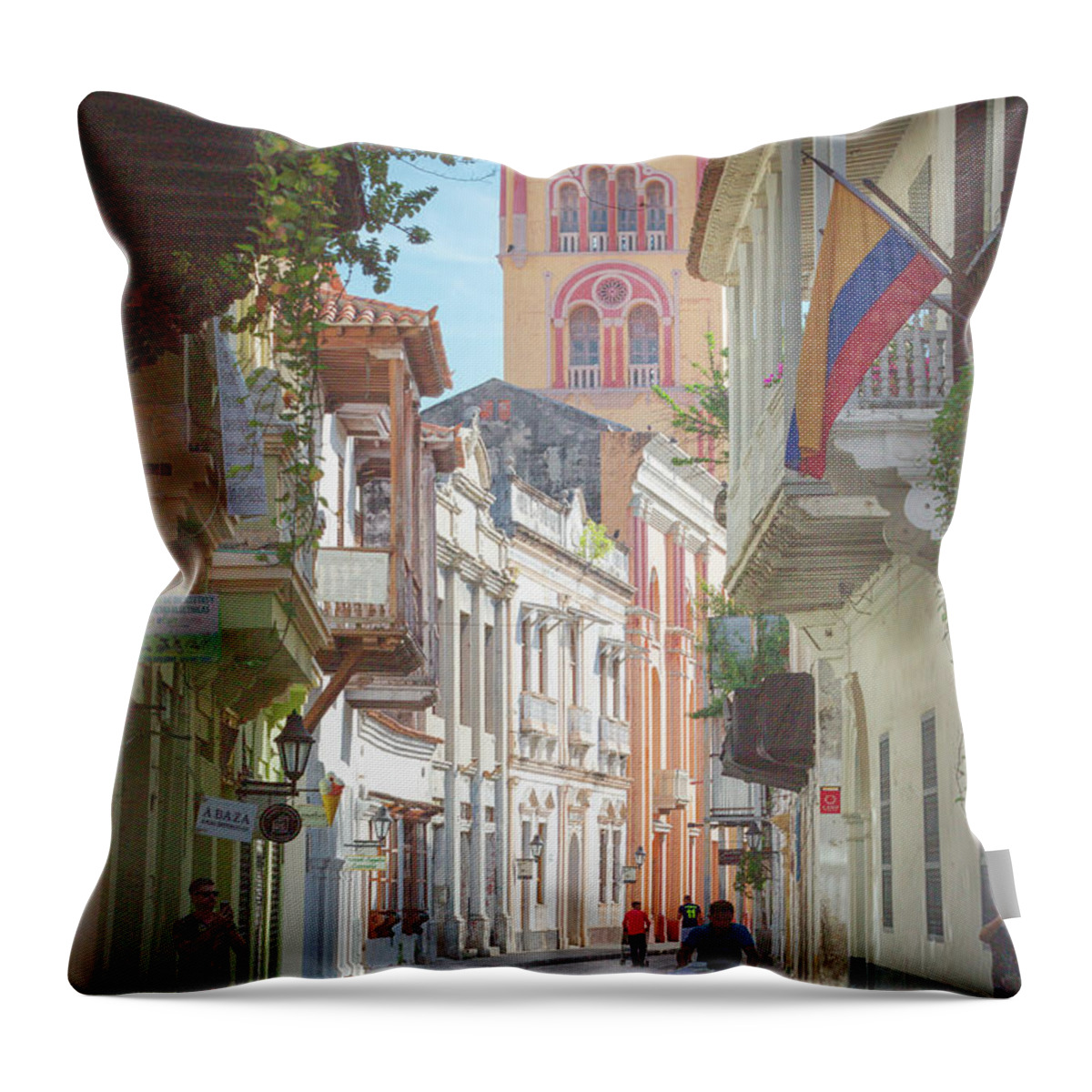 Cartagena Throw Pillow featuring the photograph Cartagena Bolivar Colombia #19 by Tristan Quevilly