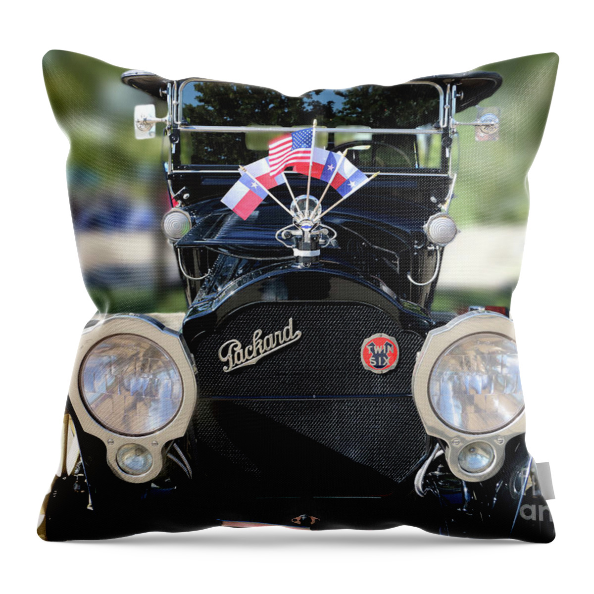 Classic Cars Throw Pillow featuring the photograph 1915 Packard 135 Twin Six #7690 by Earl Johnson