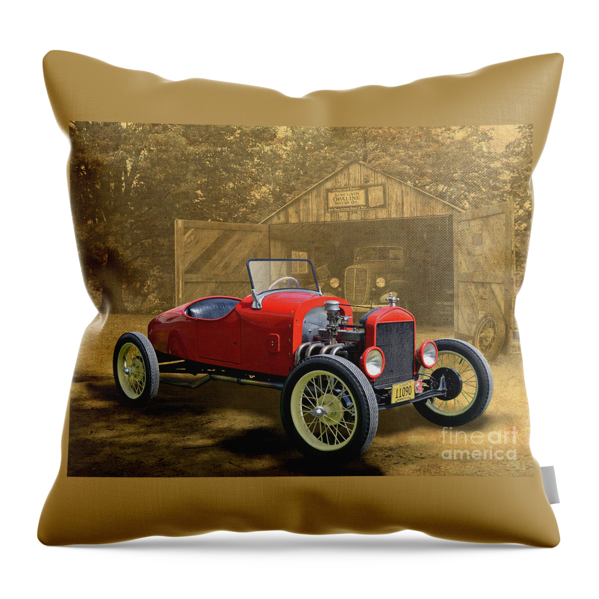 1926 Throw Pillow featuring the photograph 1926 Ford Hot Rod by Ron Long