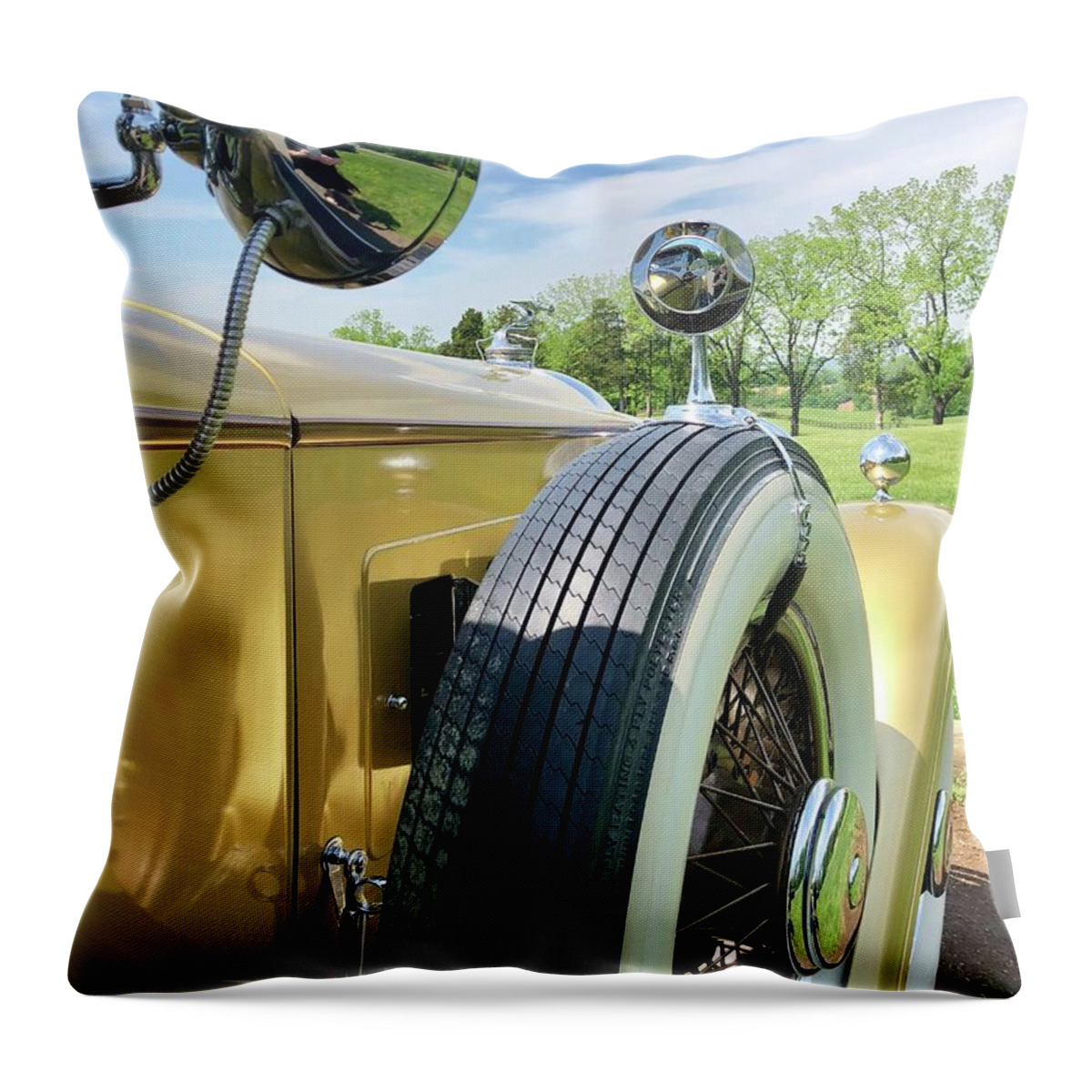 1929 Packard Convertible Coupe Throw Pillow featuring the photograph 1929 Packard 626 Convertible Coupe II by Flavia Westerwelle