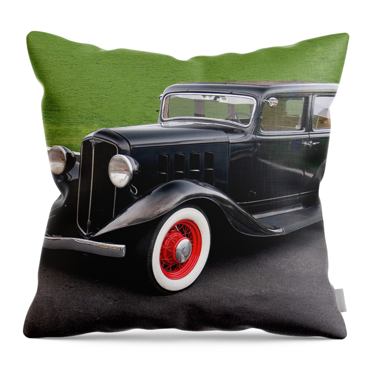 1934 Reo Flying Cloud Throw Pillow featuring the photograph 1934 REO Flying Cloud by Flees Photos