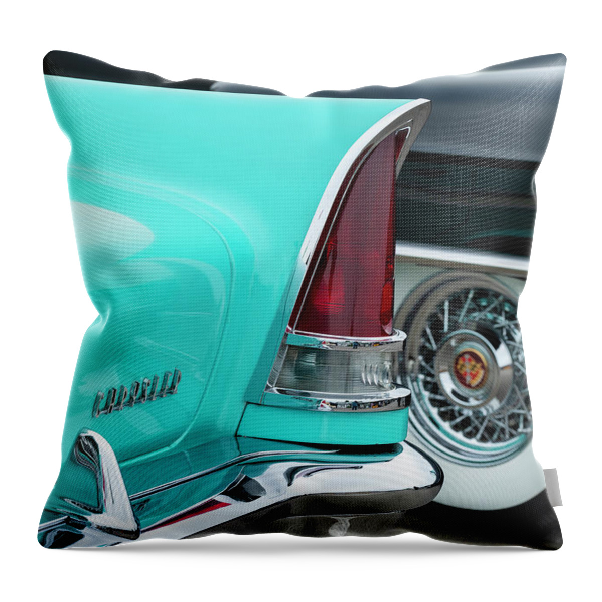 Chrysler Throw Pillow featuring the photograph 1957 Chrysler New Yorker Tail Light Abstract by Tim Gainey