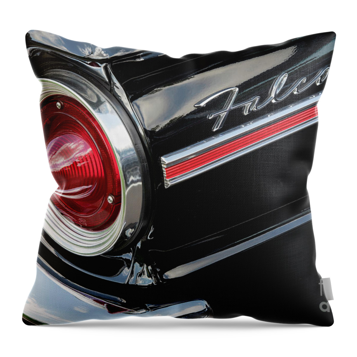 Ford Throw Pillow featuring the photograph 1963 Falcon Taillight by Dennis Hedberg