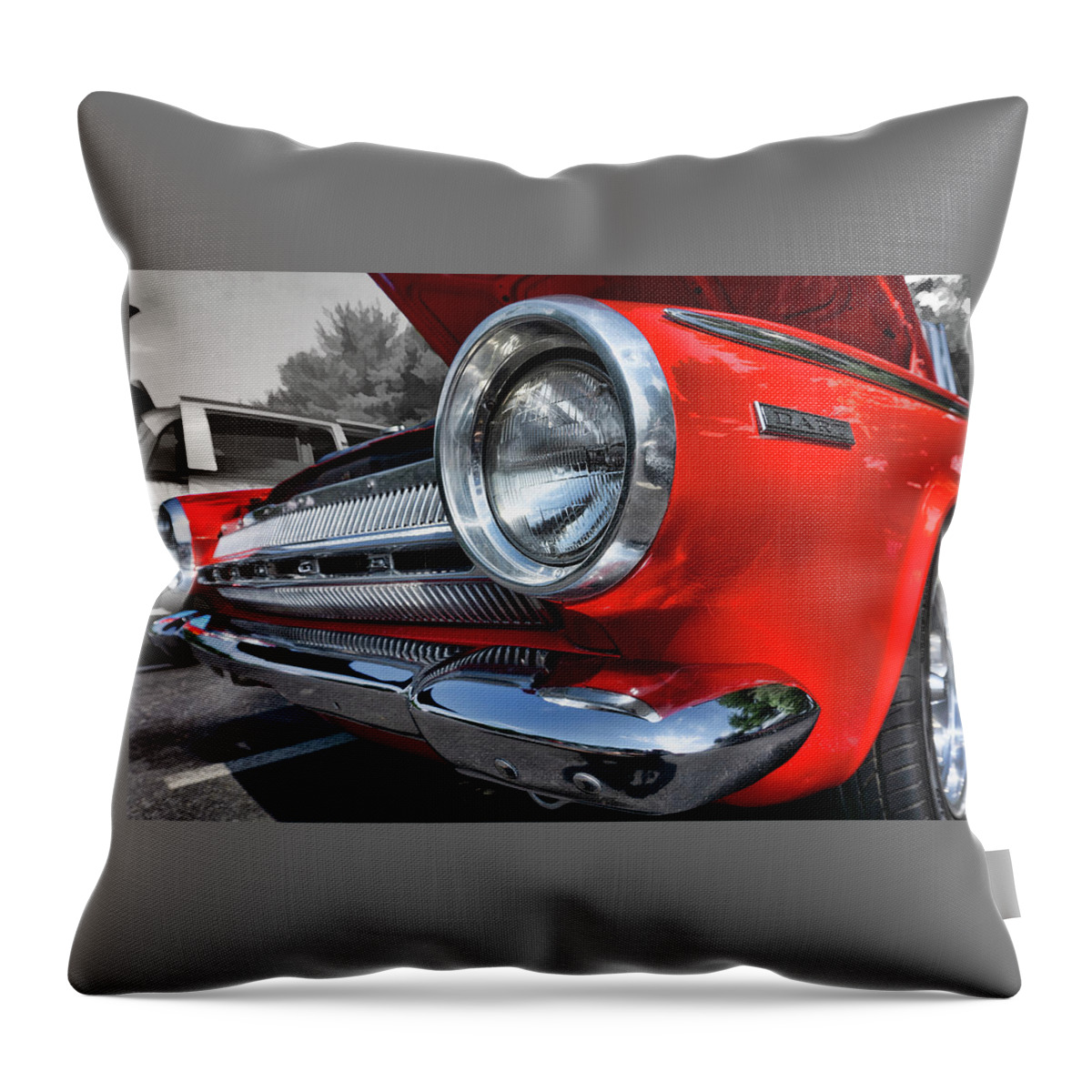 Dodge Throw Pillow featuring the photograph 1964 Dodge Dart front by Daniel Adams