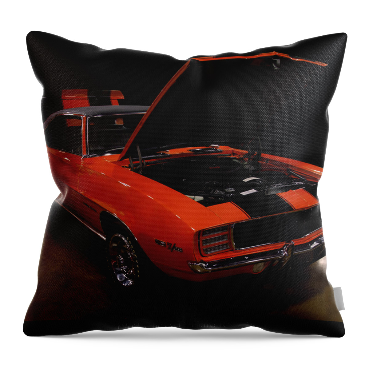 1960s Cars Throw Pillow featuring the photograph 1969 Chevy Camaro RS z28 by Flees Photos