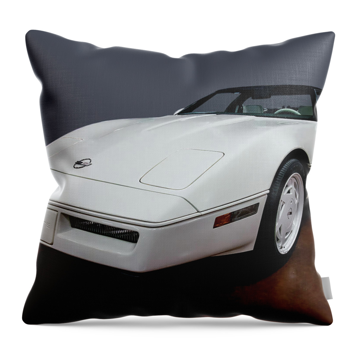 1988 Chevrolet Corvette 35th Anniversary Edition Throw Pillow featuring the photograph 1988 Chevrolet Corvette 35th anniversary edition by Flees Photos