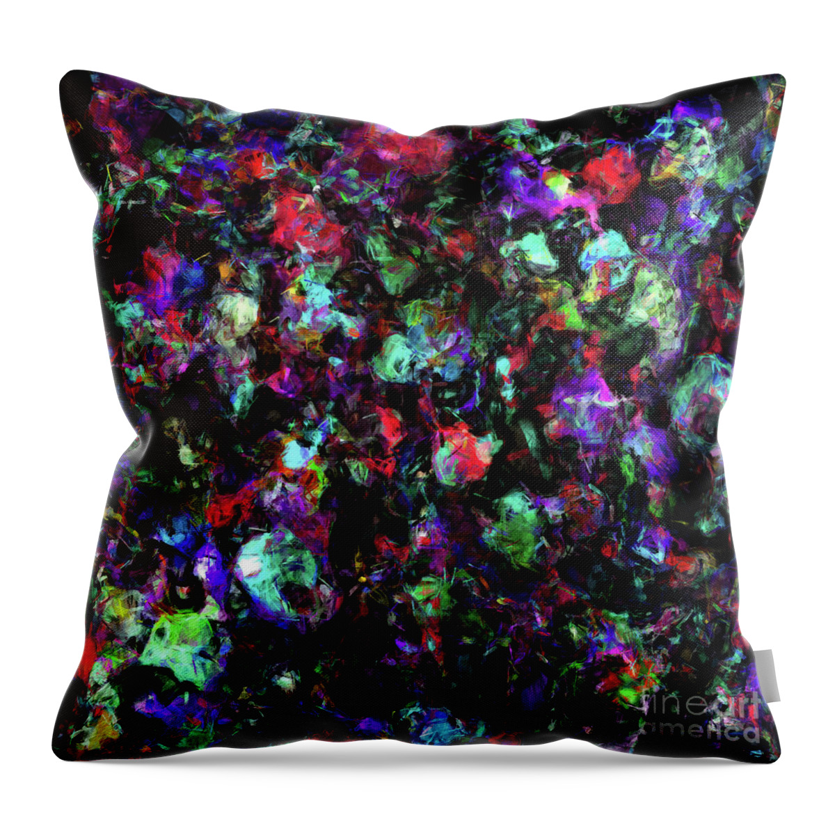 Abstract Throw Pillow featuring the digital art Abstract Chaos #2 by Phil Perkins