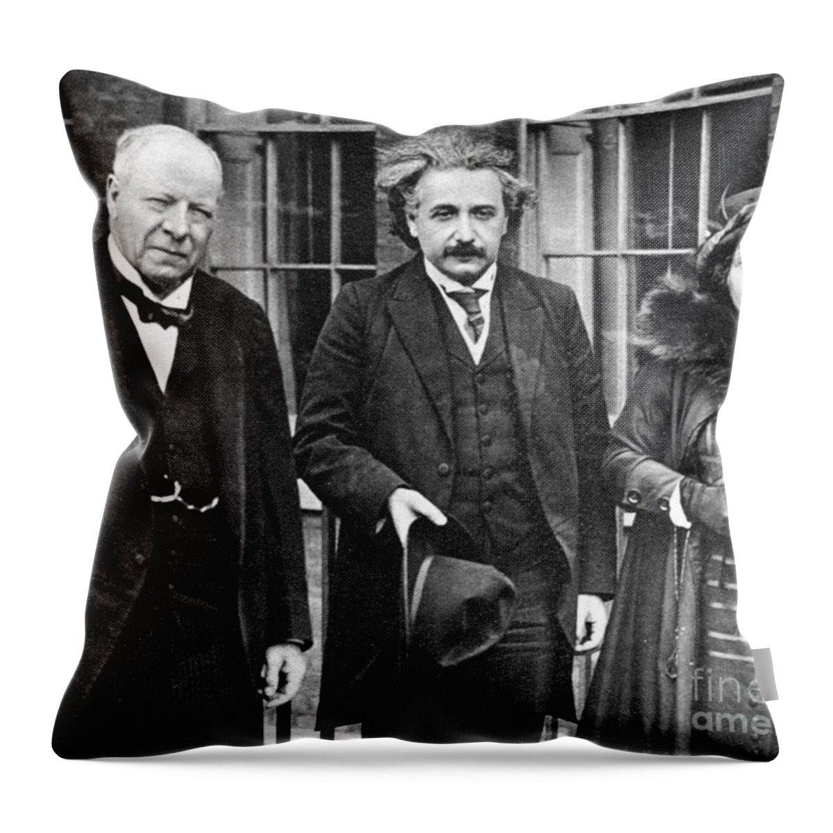 1921 Throw Pillow featuring the photograph Albert Einstein #2 by Granger