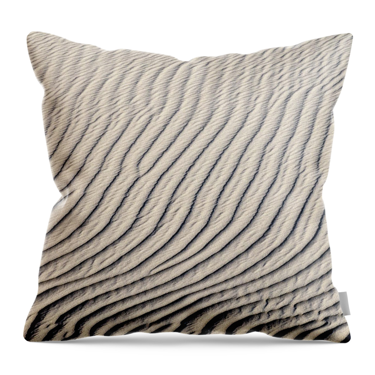 Sand Throw Pillow featuring the photograph Background of sand dunes #2 by Mikhail Kokhanchikov