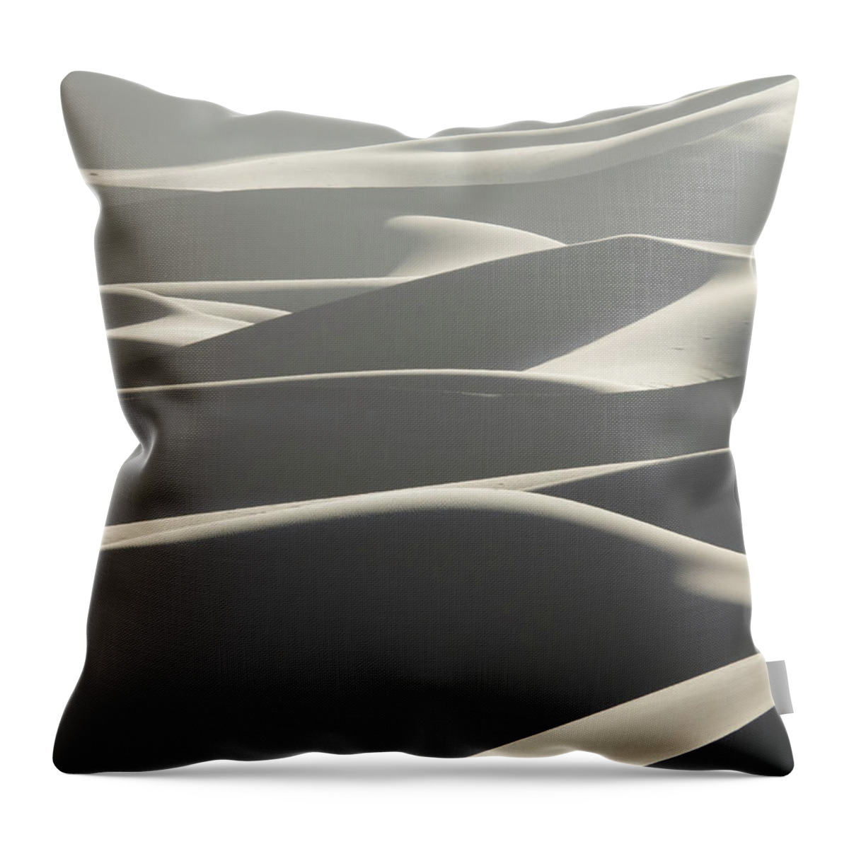 Desert Throw Pillow featuring the photograph Background with sandy dunes in desert #2 by Mikhail Kokhanchikov