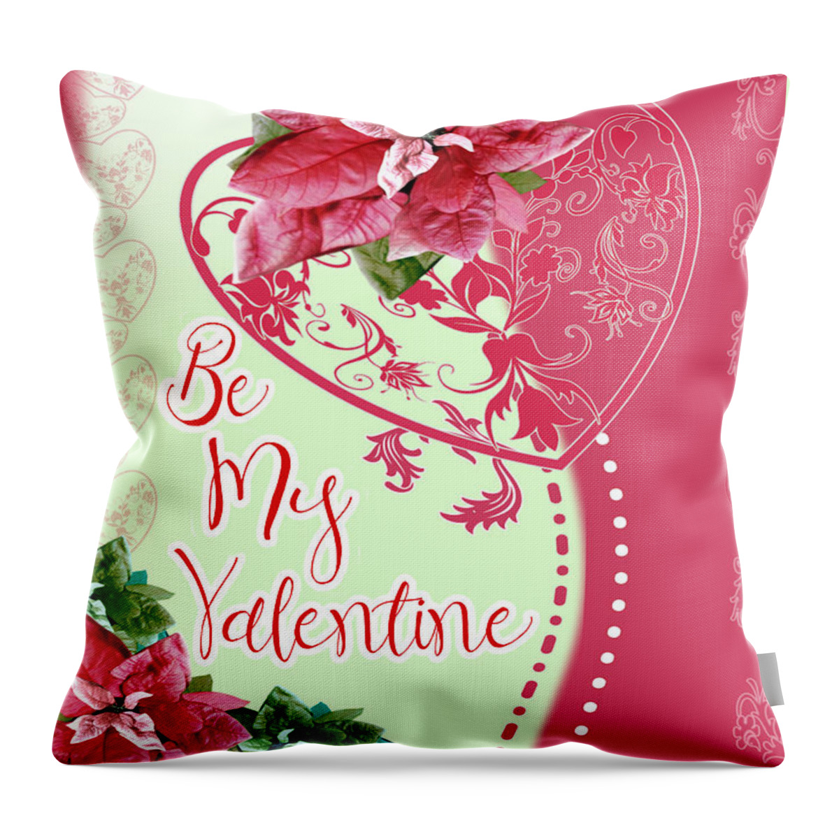 Be My Valentine February 14th Throw Pillow featuring the digital art Be My Valentine February 14th #2 by Delynn Addams