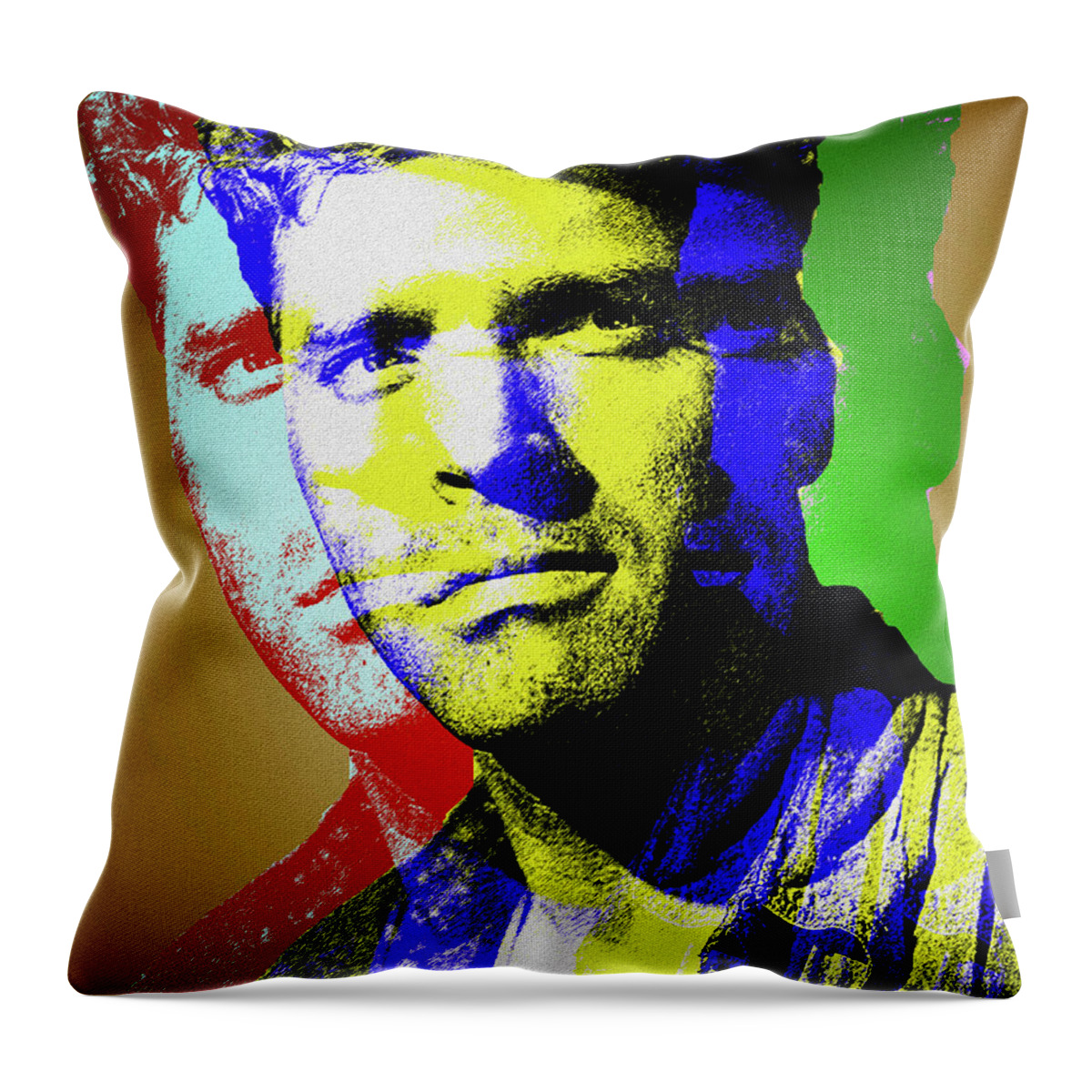 Burt Lancaster Throw Pillow featuring the digital art Burt Lancaster #1 by Movie World Posters
