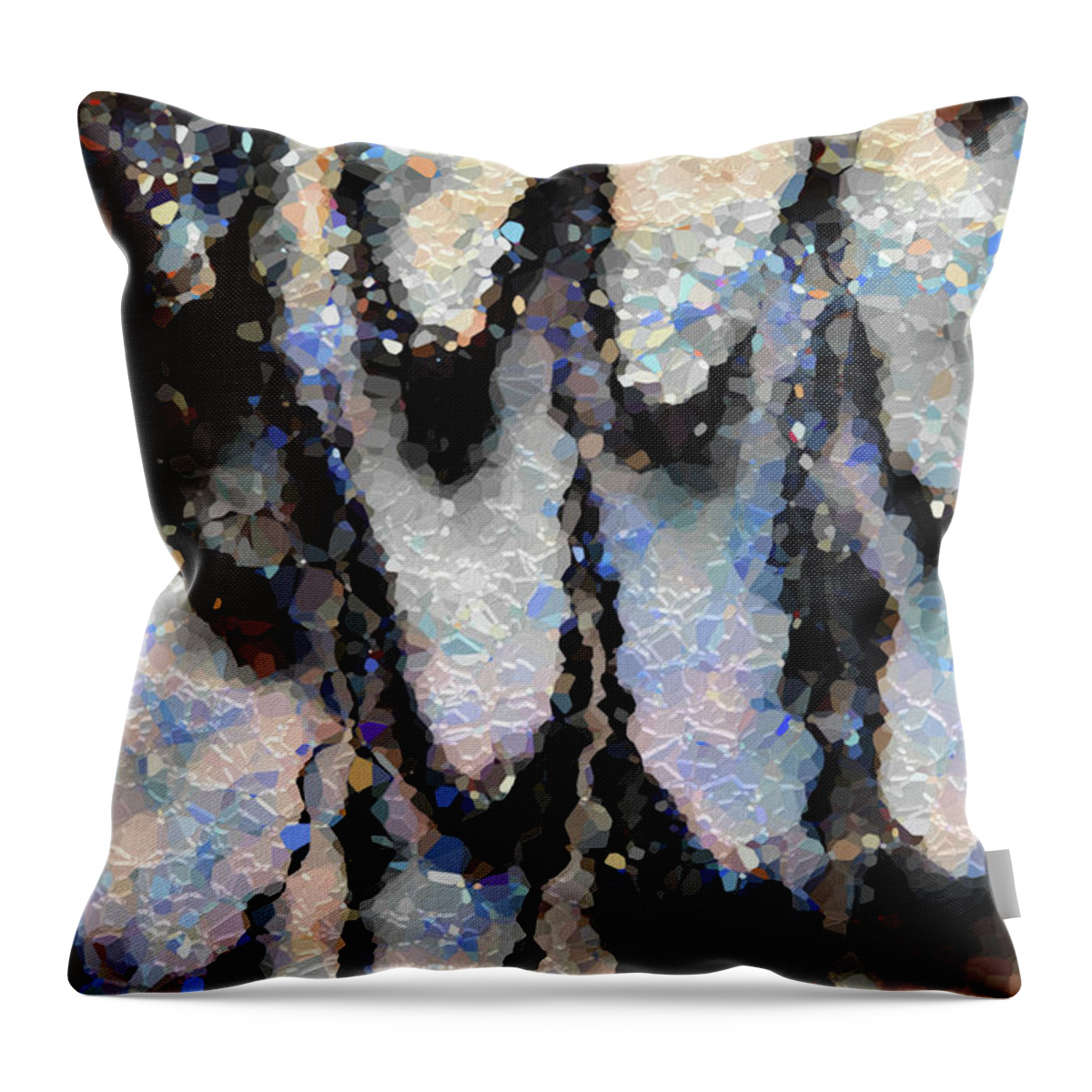 Blue Throw Pillow featuring the painting 2 Chronicles 7 14. Hear From Heaven. by Mark Lawrence