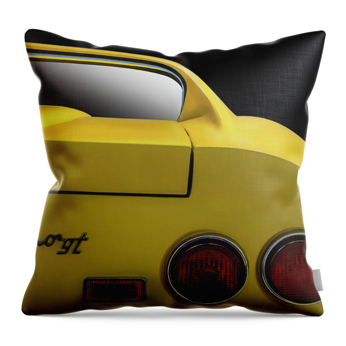 Ferrari Throw Pillow featuring the digital art Ferrari Dino #2 by Douglas Pittman