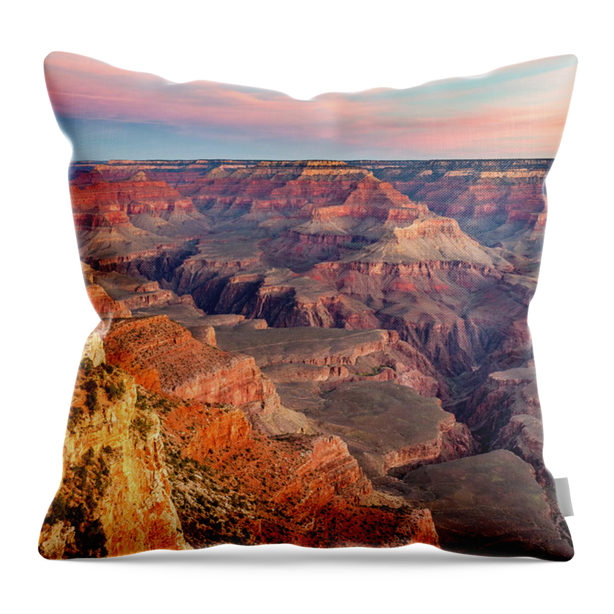 Grand Canyon Throw Pillow featuring the photograph Grand Canyon Sunrise #2 by Pierre Leclerc Photography