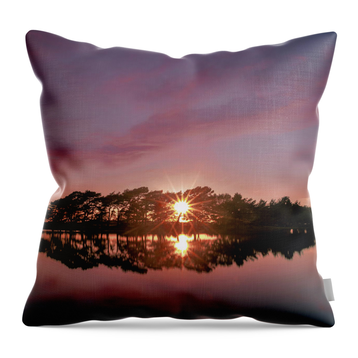 Hatchet Pond Throw Pillow featuring the photograph Hatchet Pond - New Forest, England #2 by Joana Kruse