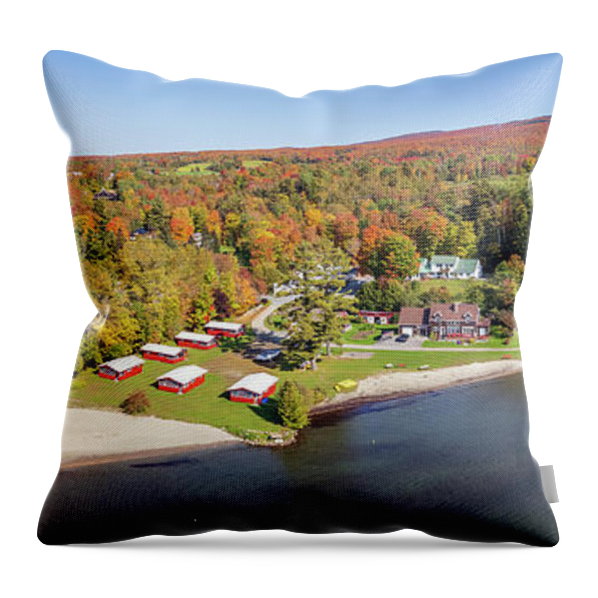 Lake Willoughby Throw Pillow featuring the photograph Lake Willoughby, Vermont #2 by John Rowe
