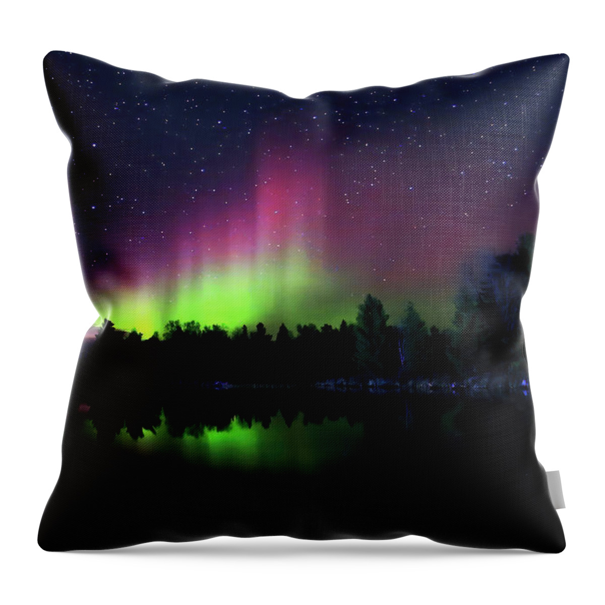 Aurora Throw Pillow featuring the photograph Northern Lights #2 by Shixing Wen
