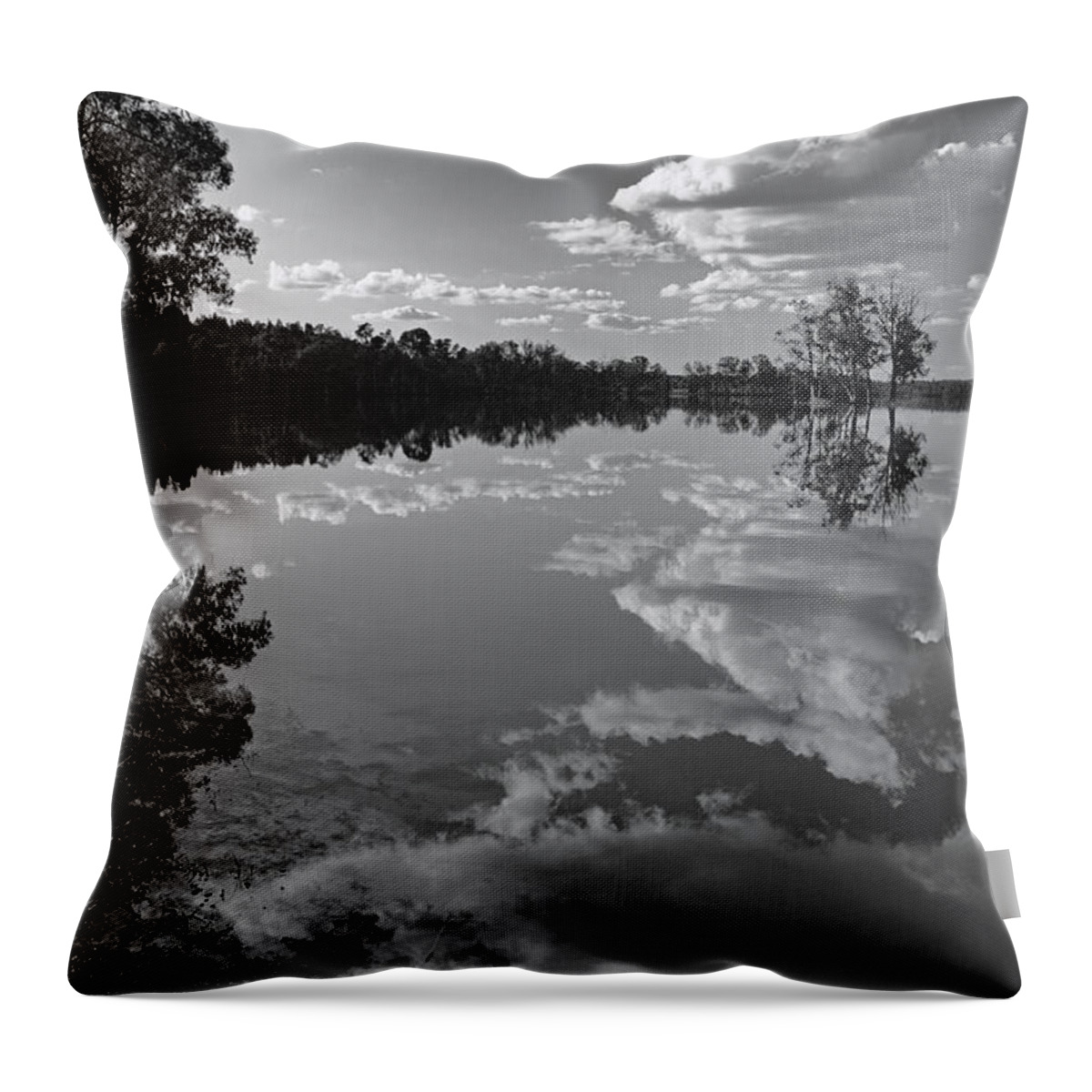 Mertola Throw Pillow featuring the photograph Reflections by the Lake #2 by Angelo DeVal