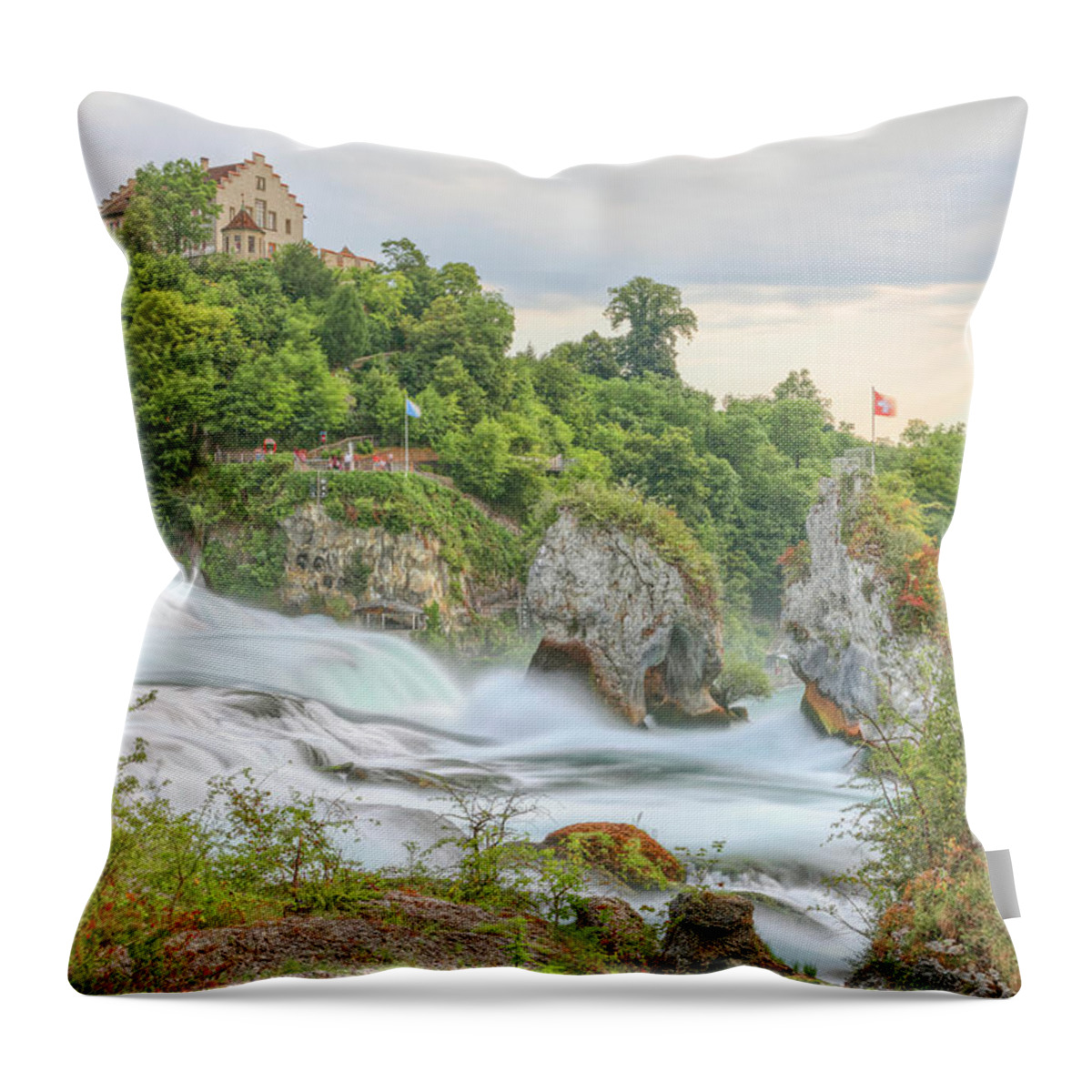 Rhine Falls Throw Pillow featuring the photograph Rhine Falls - Switzerland #2 by Joana Kruse