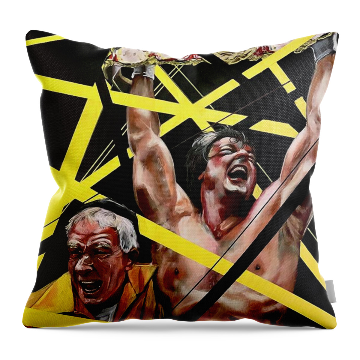 Rocky Throw Pillow featuring the painting Rocky II #2 by Joel Tesch