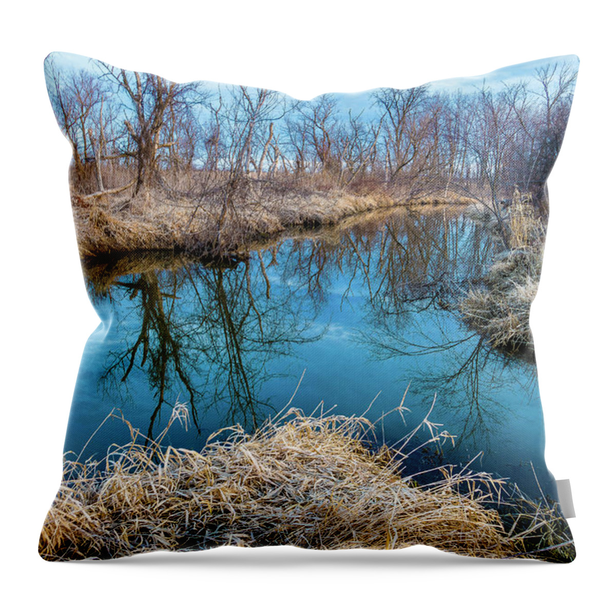 Sunrise In Joliet Throw Pillow featuring the photograph Sunrise in Joliet, Illinois #2 by David Morehead
