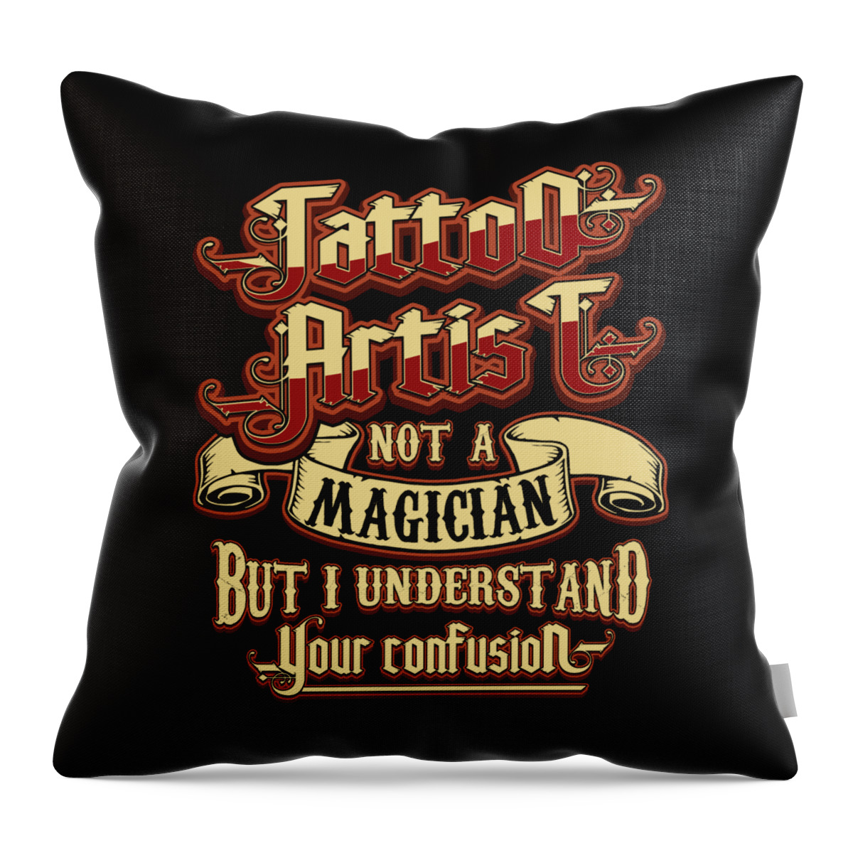 Tattooist Throw Pillow featuring the digital art Tattoo Artist Tattooist Tattoos #2 by Joyce W