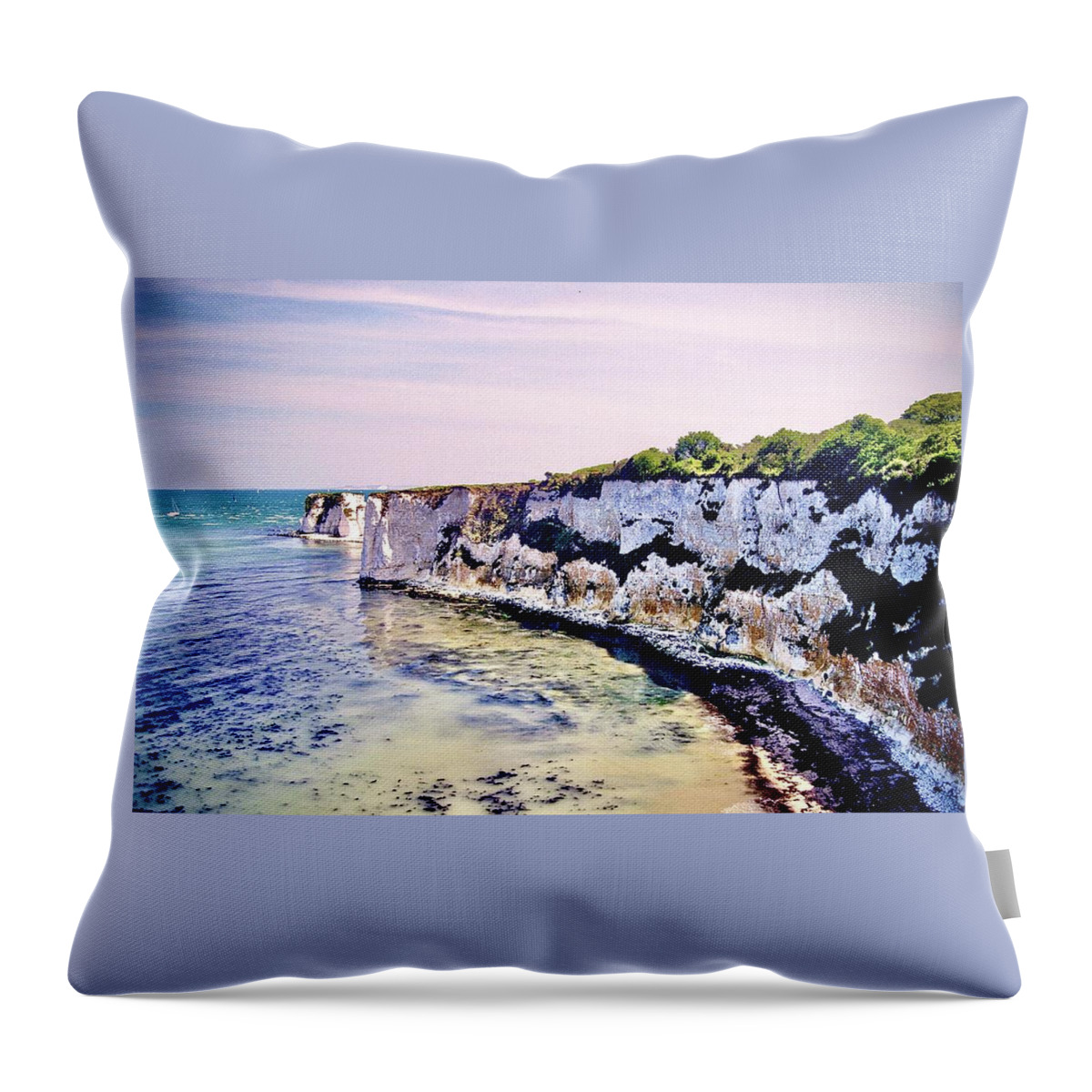  Throw Pillow featuring the photograph The Jurassic Coast #2 by Gordon James