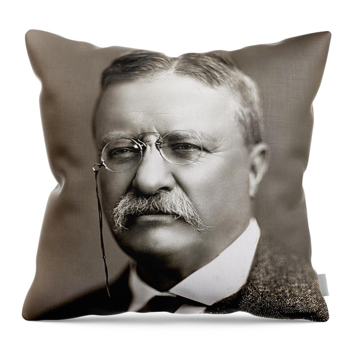 Theodore Roosevelt Throw Pillow featuring the photograph Theodore Roosevelt #1 by Carlos Diaz