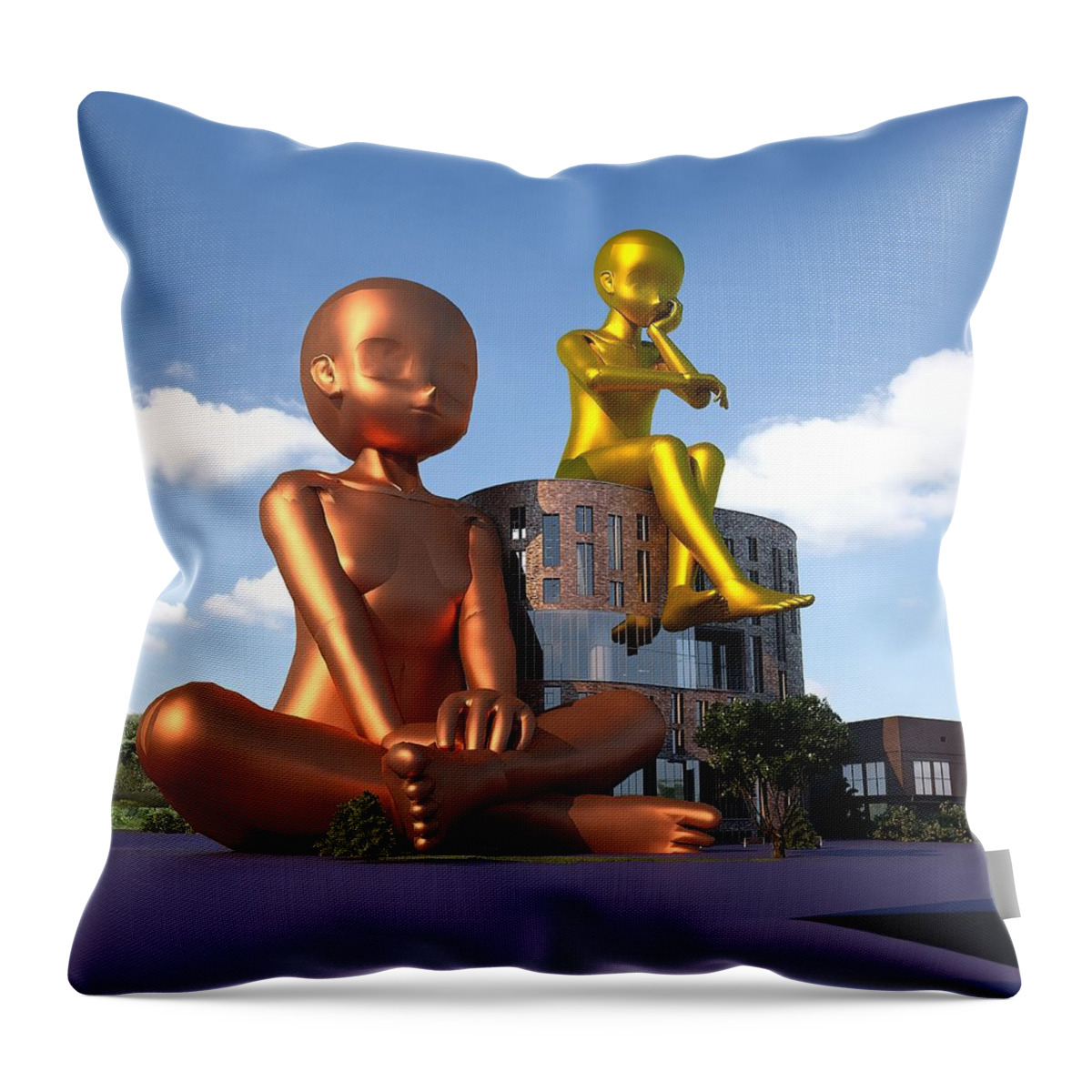  Throw Pillow featuring the digital art This is all way too big #2 by Kurt Heppke