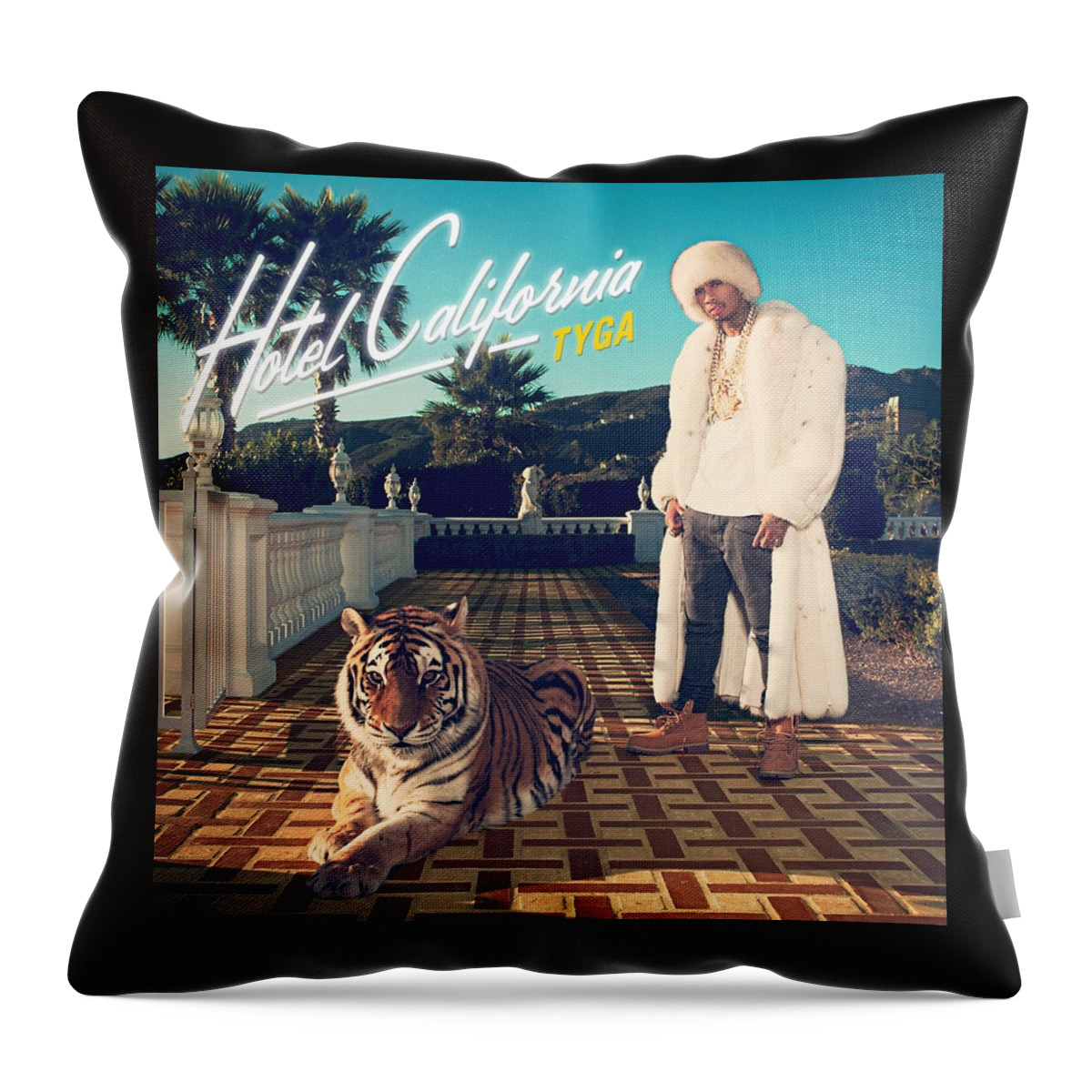 Tyga Throw Pillow featuring the digital art Tyga #2 by Vuad Gera